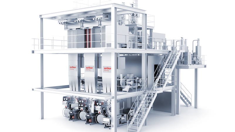The BCF S8 system from Barmag’s product brand Oerlikon Neumag offers high productivity and expands the product portfolio to a level that can survive in a constantly changing market © 2025 Barmag