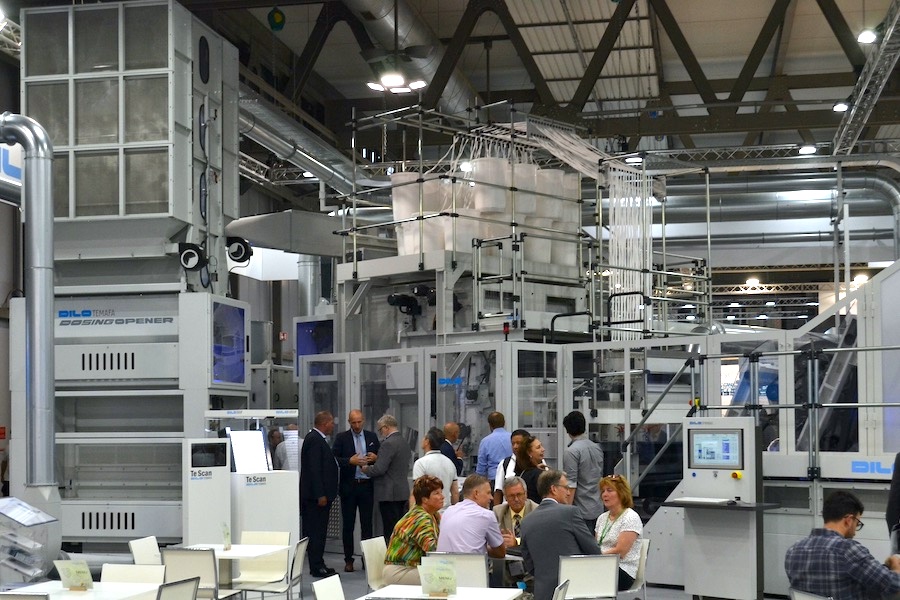 Part of the Dilo MICROPUNCH line at ITMA 2023 © 2025 TexData International