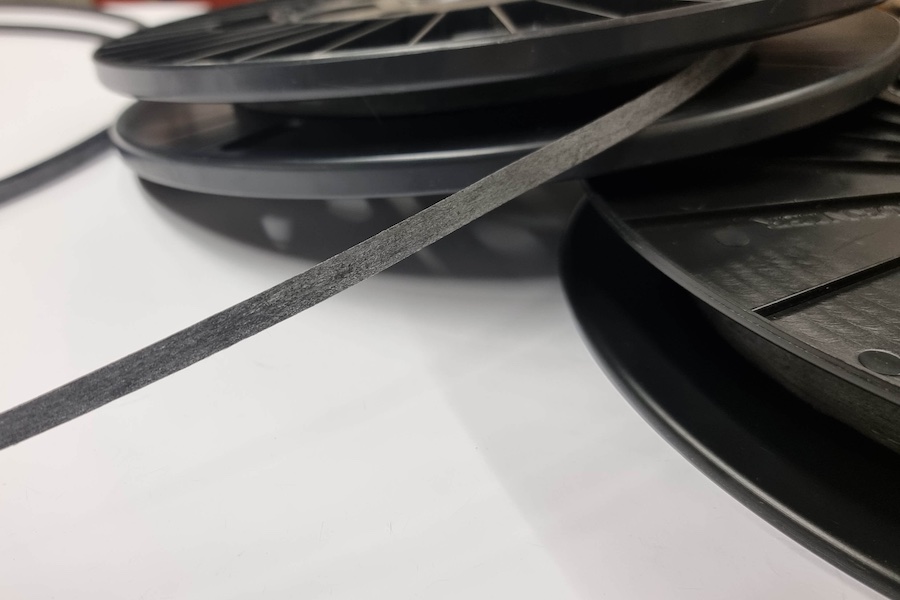 Tapes for high-performance applications made from recycled carbon fibers. © 2025 DITF