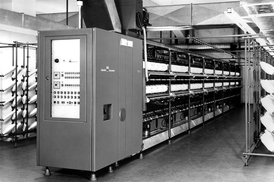 Heberlein false-twisting machine manufactured around 1950 © 2025 Heberlein