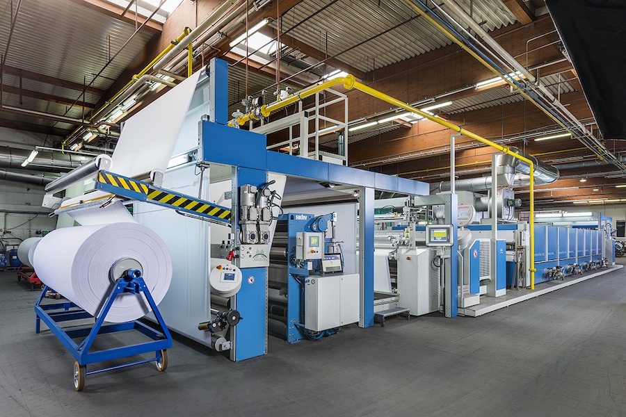 The latest Monforts MONTEX stenter at NTB. © 2025 Monforts