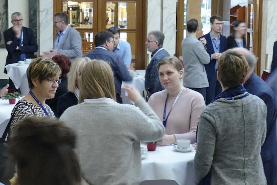The STFI colloquium ‘recycling for textiles’ is the networking event for the textile circular economy (here the 16th colloquium in 2023). © 2025 STFI