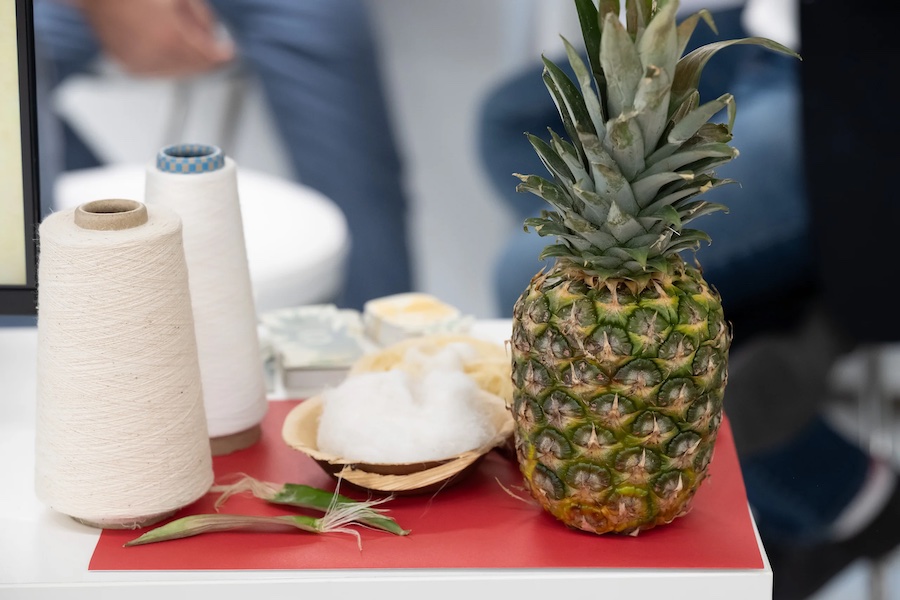 Natural innovation: pineapple-based fibres among new material highlights © 2026 Messe Frankfurt