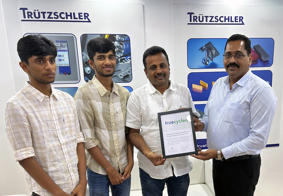 Anangoor Textile Mills (based in Kangayam): Produces 30 tons of blended open-end yarn (Ne 20 to Ne 40) per day, using more than 50 percent raw materials from pre-consumer waste © 2025 Trützschler