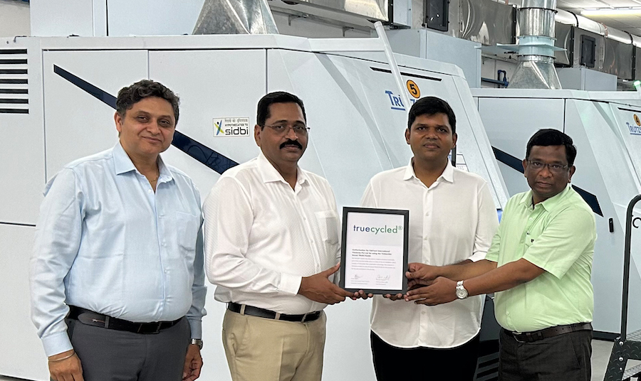 Fabtech International Hosieries (based in Tirupur): Manufactures 8 tons of blended open-end yarn (Ne 20 to Ne 40) per day, using more than 50 percent raw materials from pre-consumer waste © 2025 Trützschler