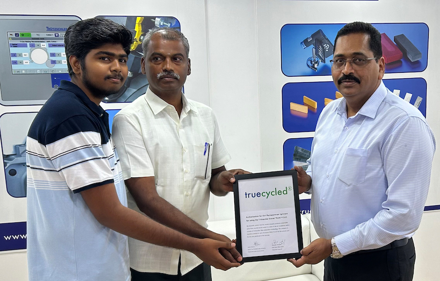 Shri Pachaiamman Spinners (based in Coimbatore): Turns more than 50 percent pre-consumer waste into hosiery yarn (Ne 10 to 30), producing 13 tons per day and using 100 percent recycled materials © 2025 Trützschler