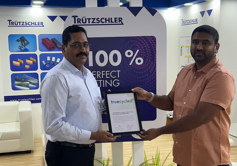 Tirumalai Textiles (based in Coimbatore): Using more than 50 percent of pre-consumer waste, this manufacturer produces 17.5 tons of open-end yarn (Ne 10 to Ne 30) per day for weaving and hosiery applications © 2025 Trützschler