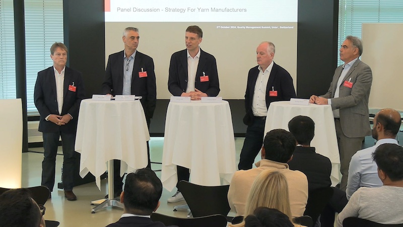 An expert panel discusses yarn production from recycled material © 2025 Uster