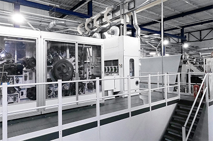 A carded/pulp installation. © 2023 Trützschler